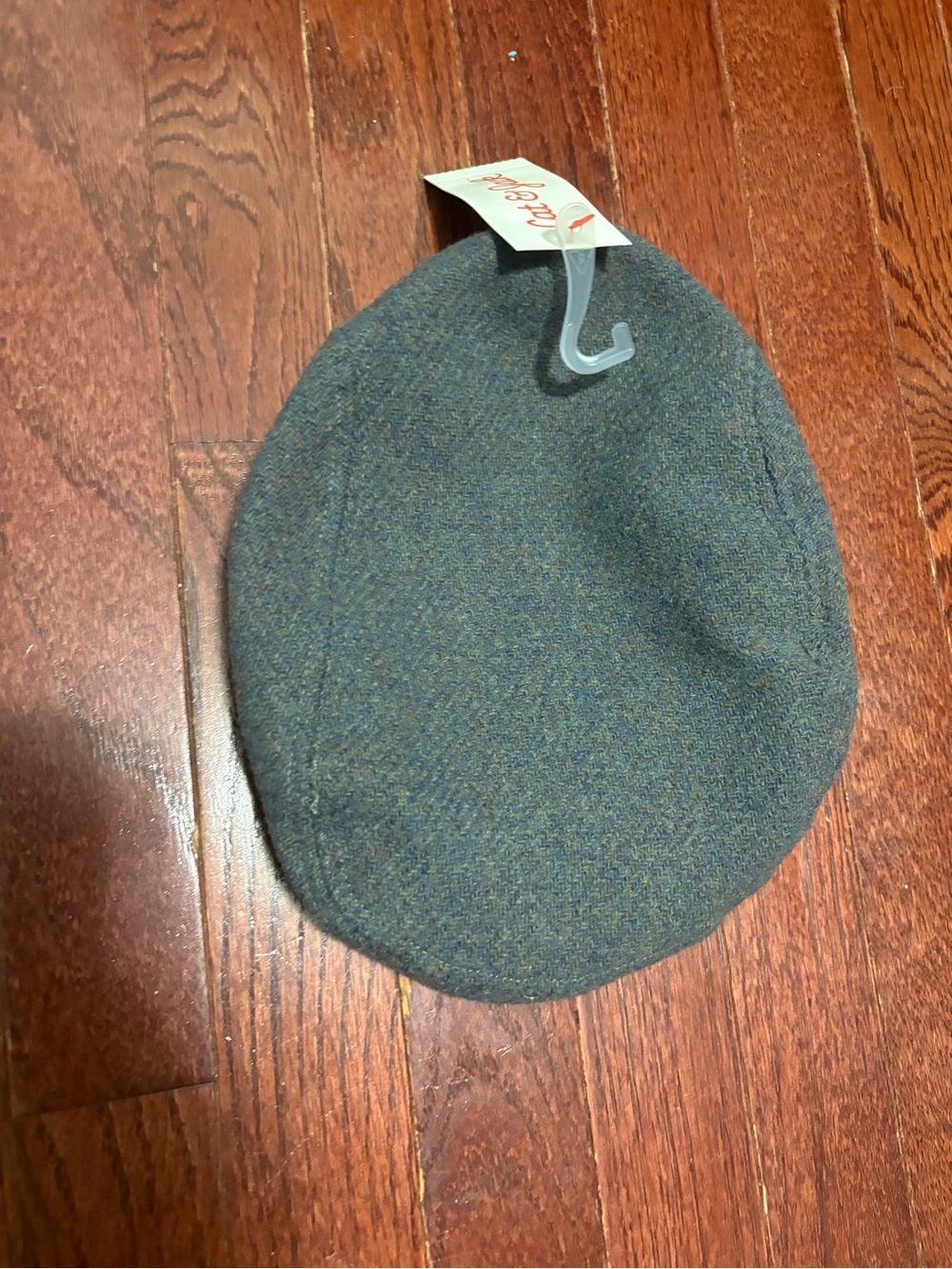 Cat & Jack Kids Tweed Flat Cap in Blue-Green/grey